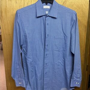 Van Heusen Blue Micro-Check Dress Shirt